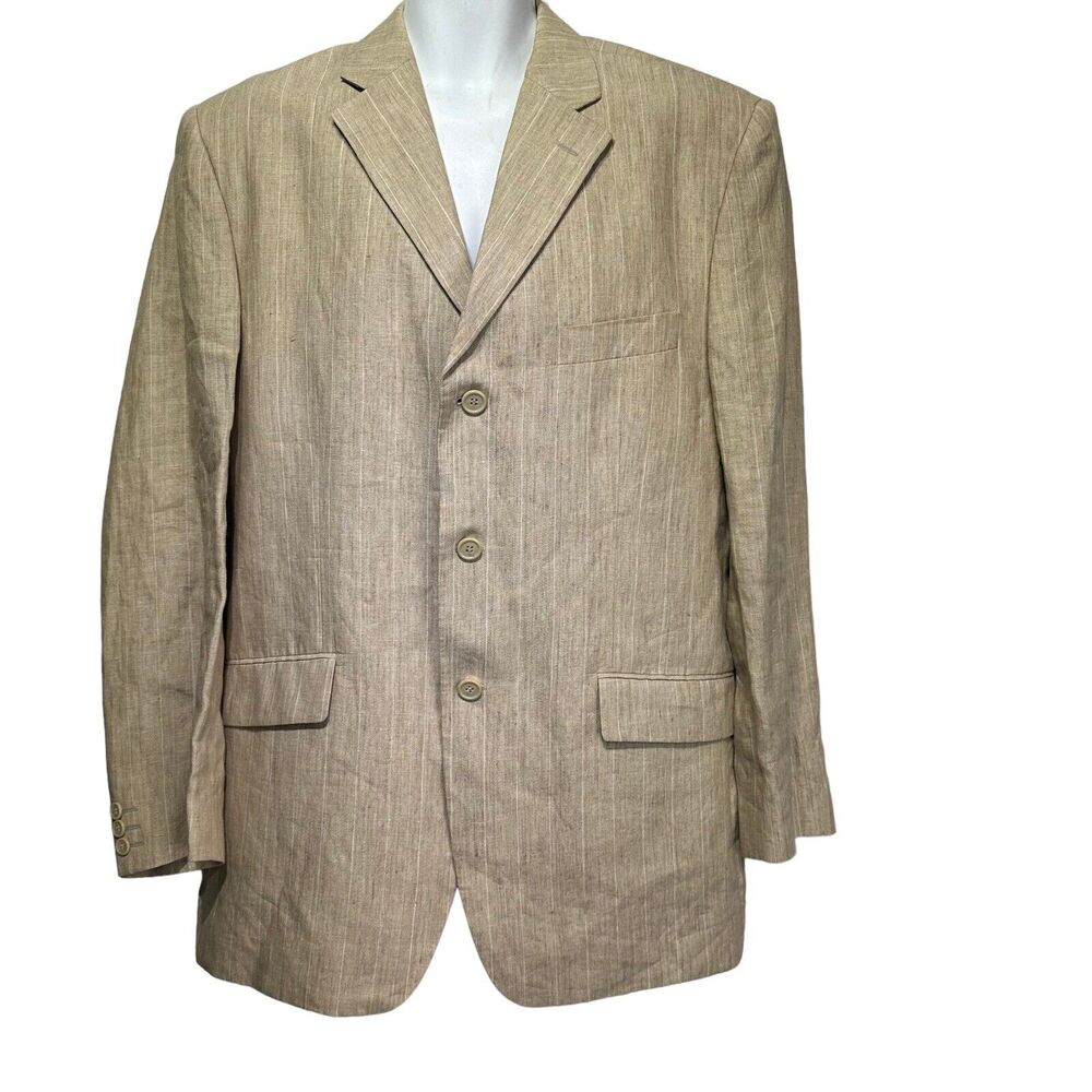 sonny bono 100% linen blazer mens EU size 54 US Size 44